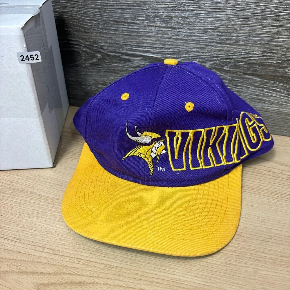 Vintage Minnesota Vikings Hat Cap Snapback Embroidered‎ Wrap Around Drew Pearson